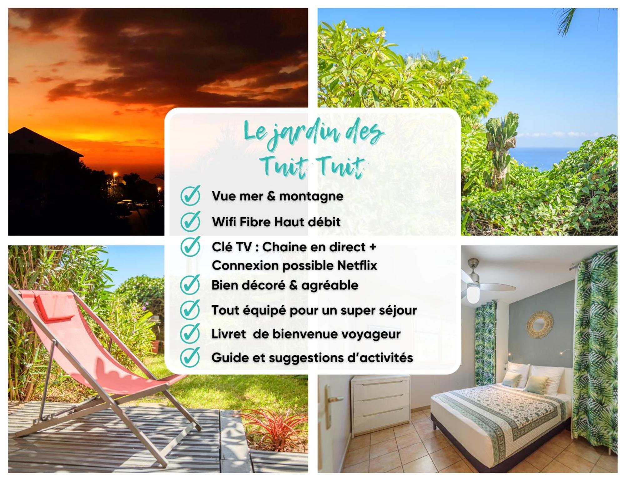Le Jardin Des Tuit Tuit * Vue Mer * Cozy Saint-Leu Exteriör bild